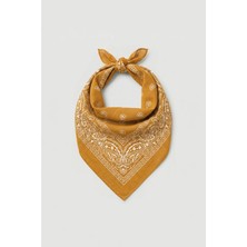 Abluka Online Unisex Etnik Desenli Bandana Sarı