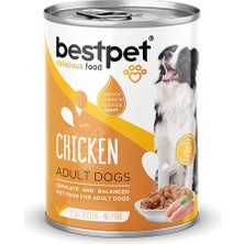 Bestpet Parça Etli Tavuk Etli Yetişkin Köpek Konservesi 12 Adet 400 gr
