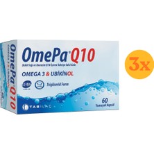 Omepa Q10 Omega 3 Ubiquinol Balık Yağı 60 Kapsül - 3 Adet (Toplam 180 Kapsül)