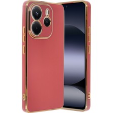 Bezos Redmi Note 14 4g Kılıf Volet Silikon - Kırmızı
