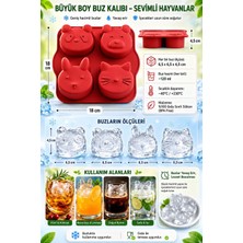 Evolis Kitchen 1 Adet Hayvan Figürlü Buz Kalıbı Büyük Boy Çikolata Kek Kalıbı
