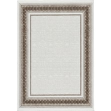Melit Halı Merinos Vista Krem Kahverengi Çerçeveli %100 Akrilik Yumuşak Dokulu Salon Oturma Odası Halısı 79319-80