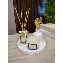 Elmessa 4lü Dekoratif Set-Oda Kokusu,kokulu Mum,vazo,stant Tabağı