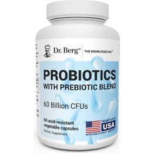 Dr. Berg Probiotic (60 Billion Cfus) 60 Probiotic Capsul Ease Occasional Constipation, Diarrhea, Gas  Bloating - Probiotics For Digestive Health.