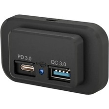 MELLİFERA 12v Usb kare soket QC3.0 + PD tip-c hızlı şarj su geçirmez otobüs Usb şarj aleti çok fonksiyonlu araç şarj çıkışı