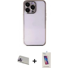 Marsilyan™- iPhone 13 Pro Max Kılıf Vadi Minimal - Siyah Joko 5d Cam + Rainbow Kamera Lens Koruma Cam - Mr