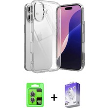 Marsilyan™- iPhone 17 Kılıf Zirve Doku - Siyah Bilvis 5in1 3D Magic Cam Ekran Koruyucu + Raze Metal Kamera Lens - Akmr