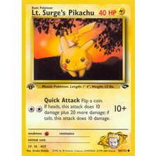 Shaco Design Lt. Surge's Pikachu Promo Pokemon Kart