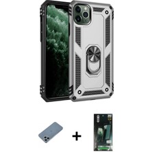 Marsilyan™- iPhone 11 Pro Kılıf Ahenk Klasik Koleksiyonu - Siyah 360 Mat Full Body Arka Koruyucu + Shine Kamera Lens Koruma Cam - Sabe
