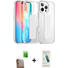 Marsilyan™- iPhone 16 Pro Kılıf Nova Işık Koleksiyonu - Şeffaf Pasifik Cam Ekran Koruyucu + Raze Metal Kamera Lens - Cltm