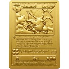 Shaco Design Pokemon Charizard Altın 3D Kart