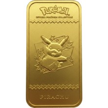 Shaco Design Pokemon Figür Altın Kaplama Külçe Pikachu