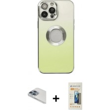 Marsilyan™- iPhone 13 Pro Max Kılıf Kutup Yansıma Özel Seri - Siyah 6d Mat Seramik Hayalet Nano Ekran Koruyucu + Pers Alüminyum Kamera Lens - Sabe