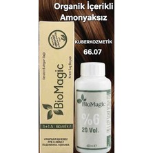 Biomagic 66.07 Çikolata Kahve Organik Içerikli Amonyaksız Kalıcı Kokusuz Saç Boyası +Oksidan