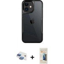 Marsilyan™- iPhone 11 Kılıf Akış Çizgi Koleksiyonu - Siyah 6d Mat Seramik Hayalet Nano Ekran Koruyucu + Pers Alüminyum Kamera Lens - Gı