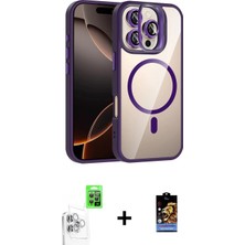 Marsilyan™- iPhone 16 Pro Max Kılıf Yadigar Asil Koleksiyonu - Siyah Buffer Hayalet Cam Ekran Koruyucu + Raze Metal Kamera Lens - Bz