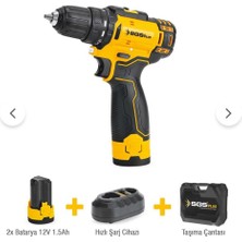 SGS5146 - 12 Volt Akülü Vidalama 1.5 Amper Li-Ion Çift Akü