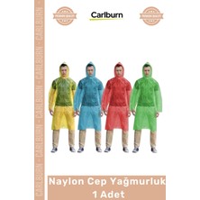 Carlburn Özel Üretim Kapüşonlu Çıtçıtlı Pratik Şeffaf Kaliteli Acil Durum Konser Miting Naylon Cep Yağmurluk - 1 Adet