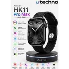 utechno Avenor HK11 Pro Max Akıllı Saat | Amoled Ekran, Bluetooth Arama, Tüm Telefonlara Uyumlu