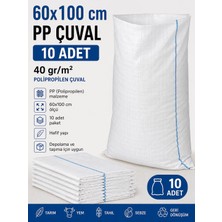 Şanlı Çuval 60X100 cm Pp Çuval 40 Gr/m² Polipropilen Çuval – 10 Adet