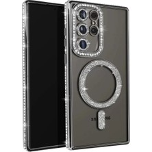 Esranın Dünyası Newface Samsung Galaxy S25 Ultra Kılıf Joke Simli Magneticsafe Kılıf - Siyah