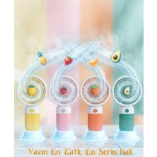 Blooming Plus Mini Taşınabilir Sessiz El Fanı – Meyve Temalı 4 Renk Seçeneği