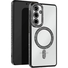 Esranın Dünyası Newface Samsung Galaxy S25 Kılıf Joke Simli Magneticsafe Kılıf - Siyah
