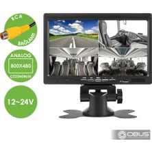 Obus EV-M600E Ecoview Dört Video Girişli Güneşlikli Analog 7 Inch Araç Monitörü