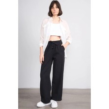 Volumex Beli Lastikli Boru Paça Gabardin Kadın Pantolon