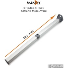 Obus Karavan Masa Ayağı Ortadan Kırmalı Katlanır Masa Ayağı 722MM Babarvy