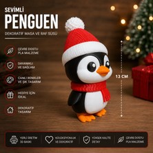 Sevimli Penguen Figürü – Dekoratif Masa ve Raf Süsü