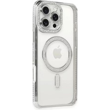 Esranın Dünyası Newface Iphone 16 Pro Kılıf Joke Simli Magneticsafe Kılıf - Gümüş