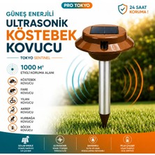 Tokyo Güneş Enerjili Ultrasonik Köstebek Yılan Akrep Fare Kovucu 1000M2 Sentinel Senitel