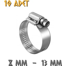 Made Ayarlanabilir Hortum Kelepçesi - 8-13 Mm. - 10 Adet
