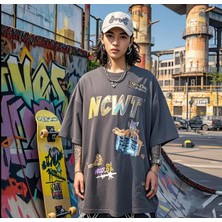 Nigrum Pardus Nıgrum Pardus Yeni Sezon Ncwt Baskılı %100 Pamuk Büyük Beden Sokak Modası Erkek T-Shirt