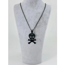 Aslanoğlu Store Kuru Kafa Figürü Çelik Erkek Kolye - EKL0100