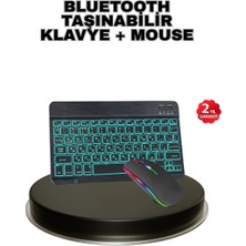 Aslanoğlu Store Mey Ithalat® Aydınlatmalı Türkçe Q Rgb Klavye Sessiz ve Dayanıklı Tuş Takımı