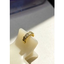 Gold Renkli Taşlı Ear Cuff ( Deliksiz Kullanım)