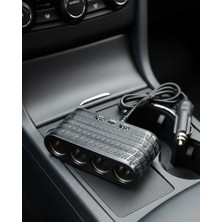 Aslanoğlu Store Mey Ithalat® Araç Içi Güç Dağıtıcı 4 Çakmaklık 2 USB 1 Type C Şarj Ünitesi