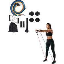 Aslanoğlu Store Mey Ithalat® 11 Parça Çok Fonksiyonlu Kapı Arkası Egzersiz Bandı Ev Tipi Spor Seti