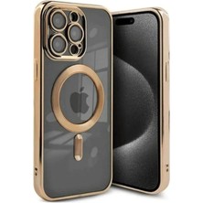 Aslanoğlu Store Iphone 15 Pro Kılıf Kross Magneticsafe Kapak - Gold