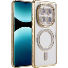 Aslanoğlu Store Mey Ithalat®   Redmi Note 15 Pro Plus 5g Joke Simli Magneticsafe Kılıf - Gold