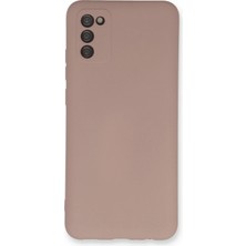 Aslanoğlu Store Mey Ithalat®  Samsung Galaxy A03S Kılıf Nano Içi Kadife Silikon - Pudra