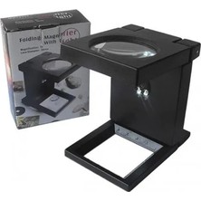 Aslanoğlu Store Katlanır Plastık,led Işıklı Test Cıhazı Büyüteç 2.5X90MM