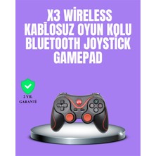 Aslanoğlu Store Android Uyumlu Gamepad X3 Game Stick Oyun Kolu Bluetooth Bağlantılı