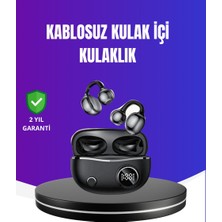 Aslanoğlu Store Ergonomik Klipsli Kablosuz Kulaklık – 30 Saat Pil ve Dokunmatik Kontrol Özelliği