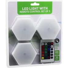 Aslanoğlu Store SDR-WT-365 LED Light With 3pcs 6gen Rgb Kumandali Pi̇lli̇ Dokunmati̇k Lamba Seti̇ 6led