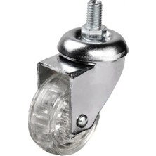 Aslanoğlu Store Hts 302 - 50X20 mm Şeffaf Makaralı Vidalı Teker