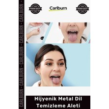 Carlburn Özel Üretim Paslanmaz Çelik Hijyenik Ağız Kokusu Önleyici Ergonomik Şık Metal Dil Temizleme Aleti