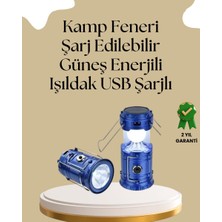 Aslanoğlu Store Güneş Enerjili Katlanabilir Kamp Feneri – USB Şarjlı Hafif ve Çok Fonksiyonlu